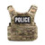 Banshee Rifle Plate Carrier with 3 x 7 Inch Custom ID Placard Black