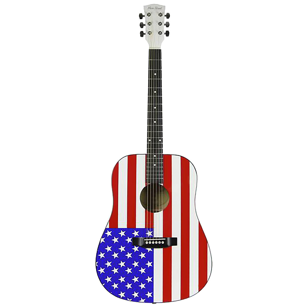 Main Street MAAF Dreadnought Acoustic Guitar with USA American Flag Design