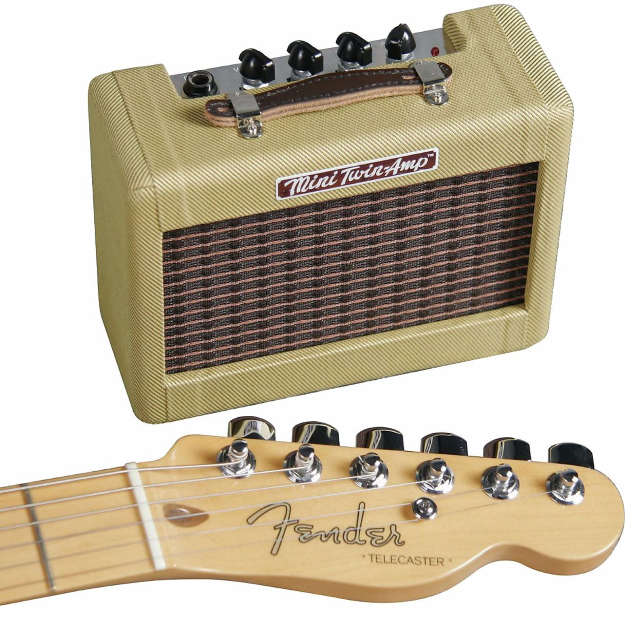 Fender Mini '57 Twin-Amp Portable Electric Guitar Amplifier, Tweed