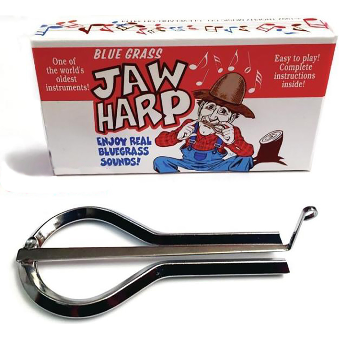 Grover Trophy 8037 Blue Grass Jaw Harp, Nickel Plated