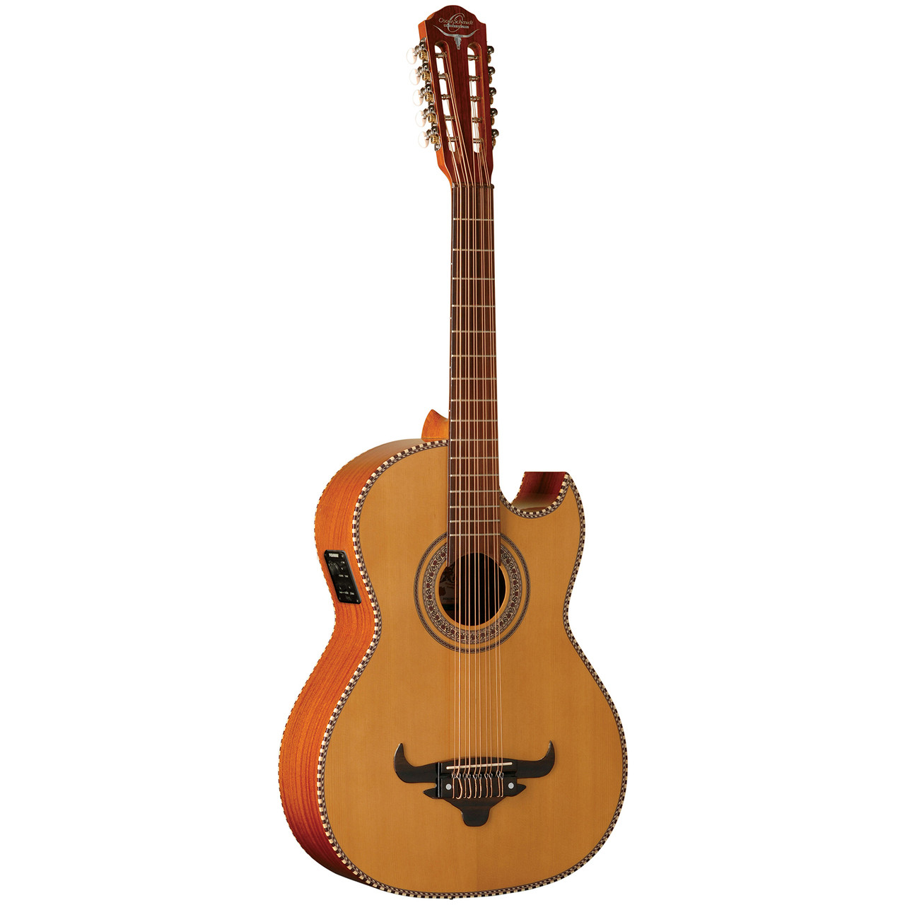 Oscar Schmidt OH42SE Acoustic Electric Bajo Quinto Guitar with Gig Bag,  Natural (OH42SE)