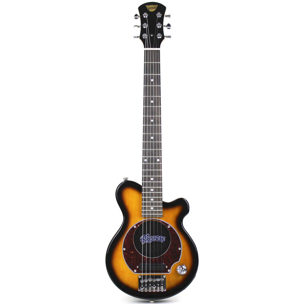 Pignose PGG-200 Mini Electric Travel Guitar with Built-in Amp, Sunburst