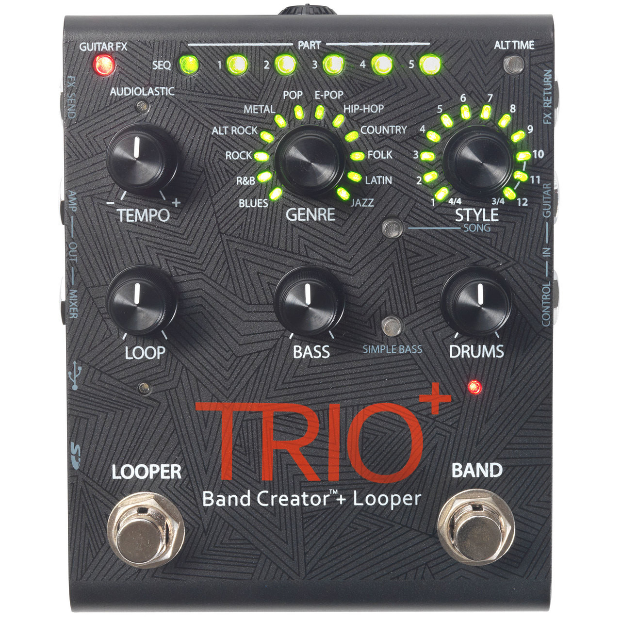 DigiTech Trio+ Plus Band Creator and Looper Pedal (DIGI-TRIOPLUS)