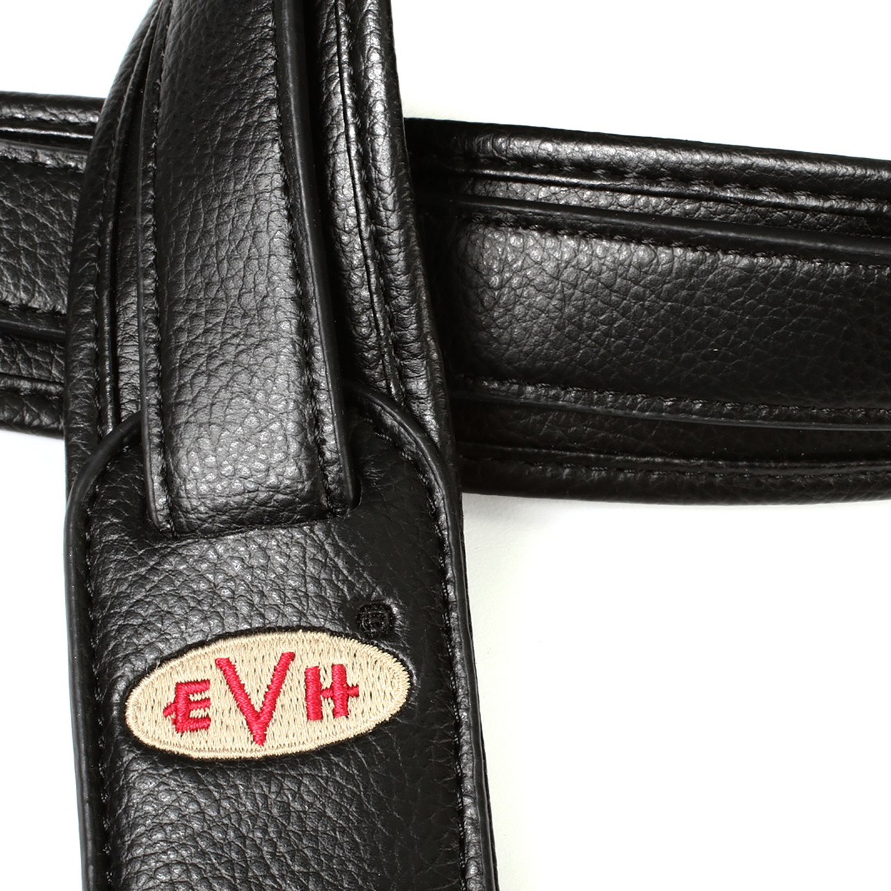 EVH Guitar Strap Black Leather Standard/Holder&Heaton Set/ホルダー