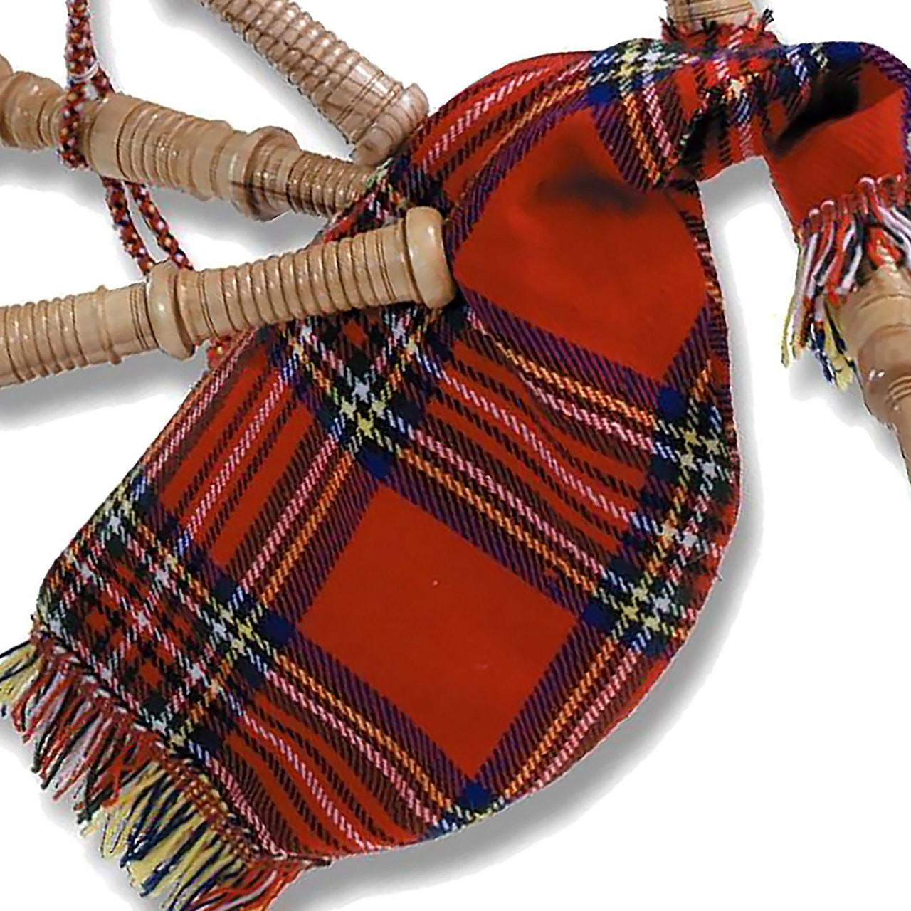 Grover Trophy W600 Junior Size Scottish Bagpipes, Red Tartan