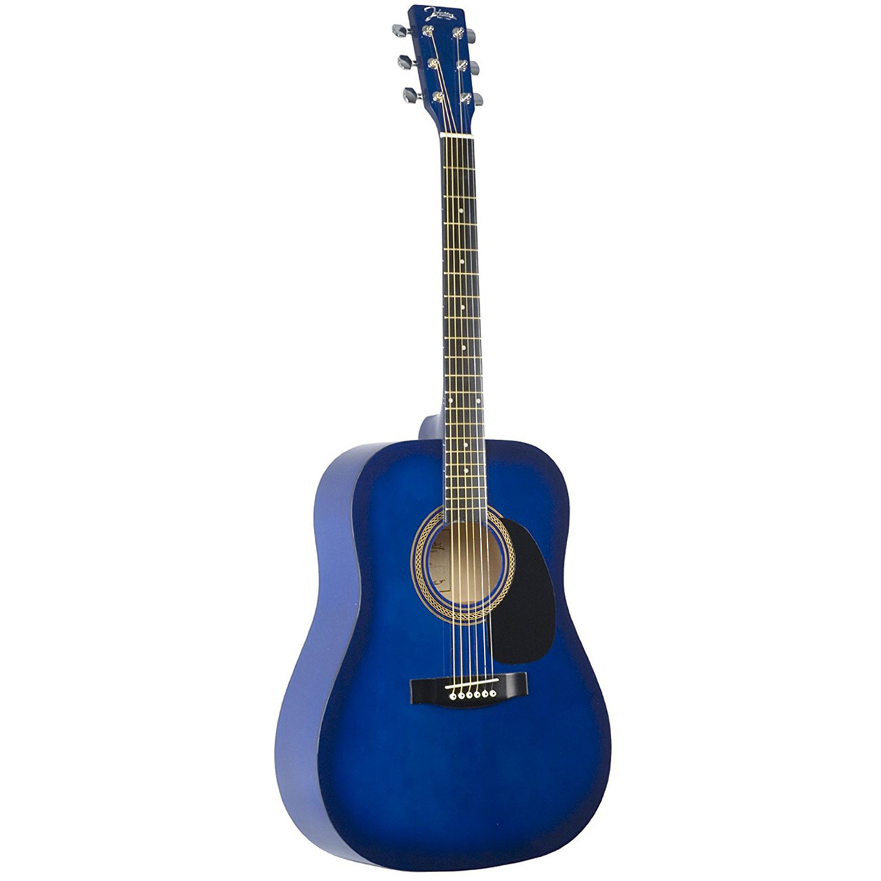 Johnson JG-610-BL-3/4 Player Series 3/4 Size Acoustic Guitar, Blue