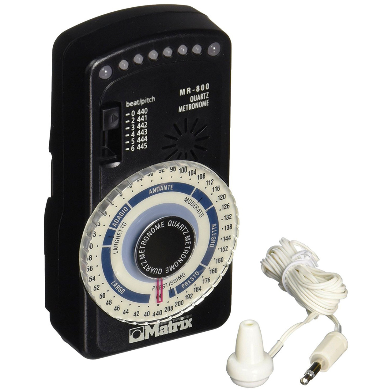 Matrix MR-800 Quartz Metronome w/ LED Pendulum Simulation & Down Beat Accent