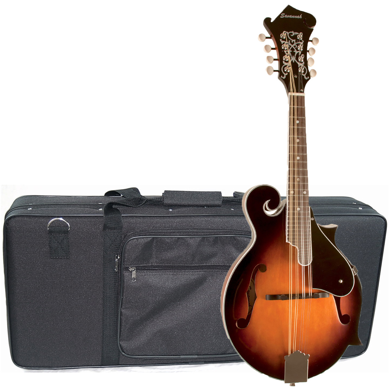 Savannah SF-100 F-Style Mandolin with Case, Sunburst