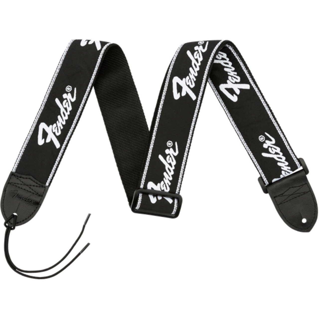 Fender 0990671000 Running Logo Guitar Strap, Black