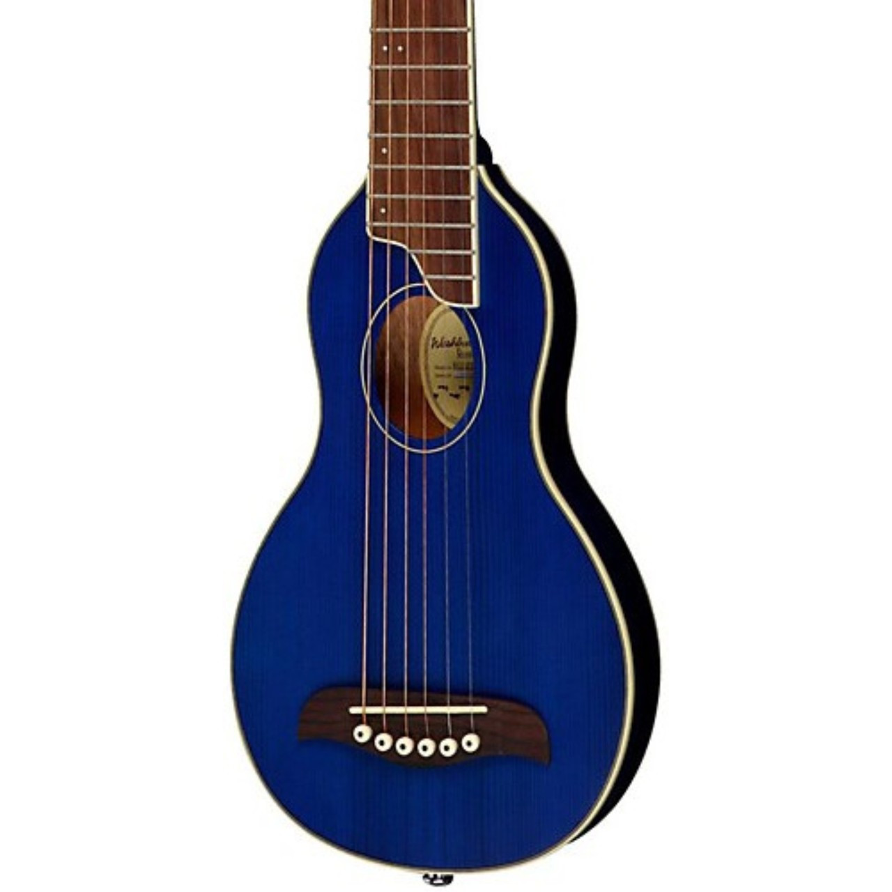 Washburn Rover RO10STBLK Travel Acoustic Guitar with Gig Bag