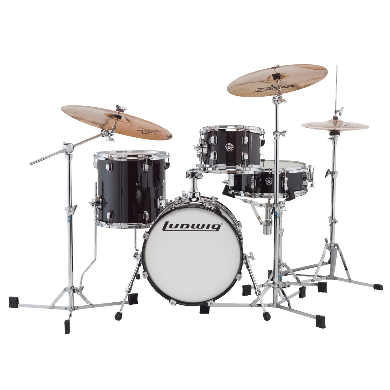 Ludwig Lc179xx016 Breakbeats By Questlove 4 Piece Drum Shell Pack Black Sparkle