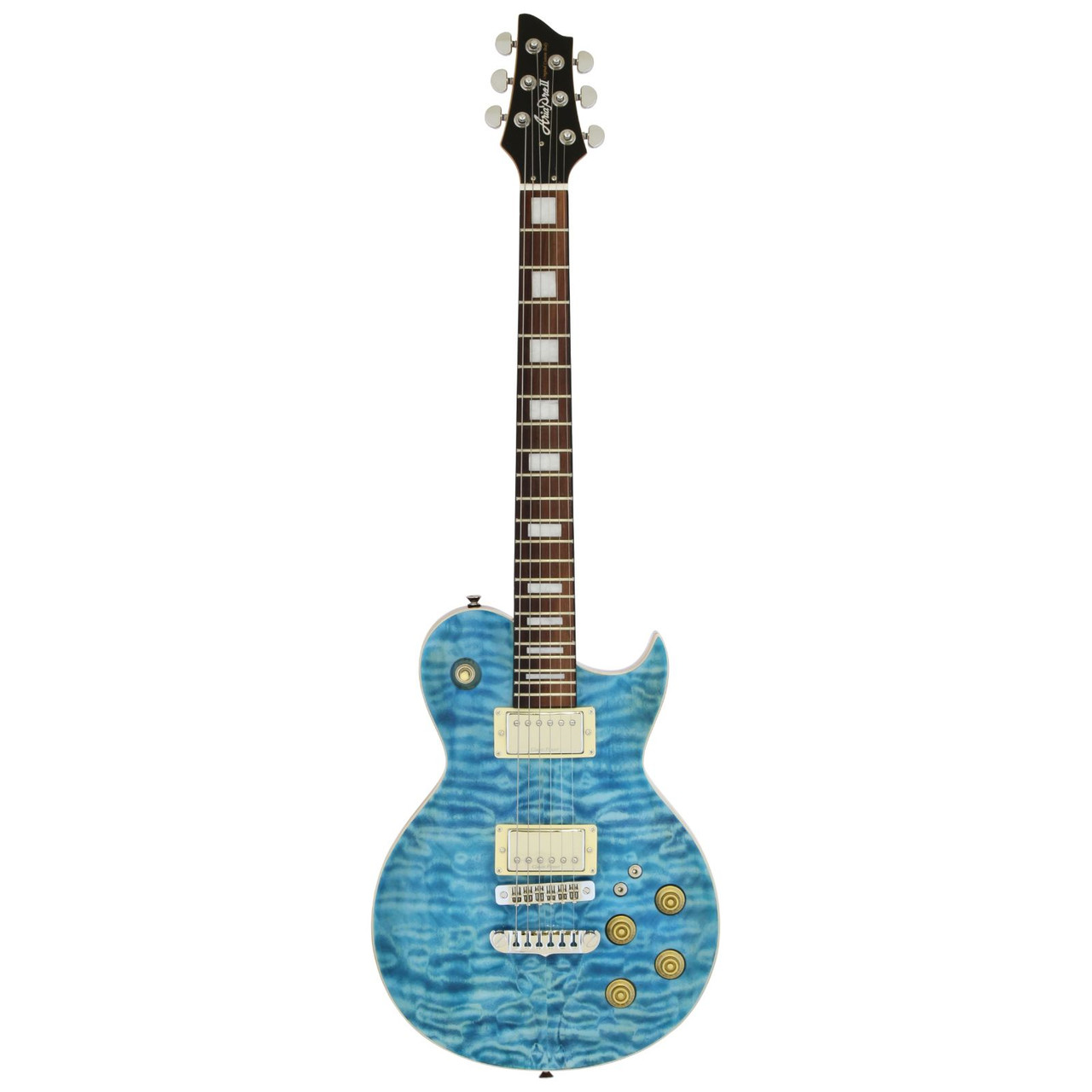 アリア プロ2 PE-480 Aria Pro II PE-480 Quilted Maple Top Electric Guitar, See