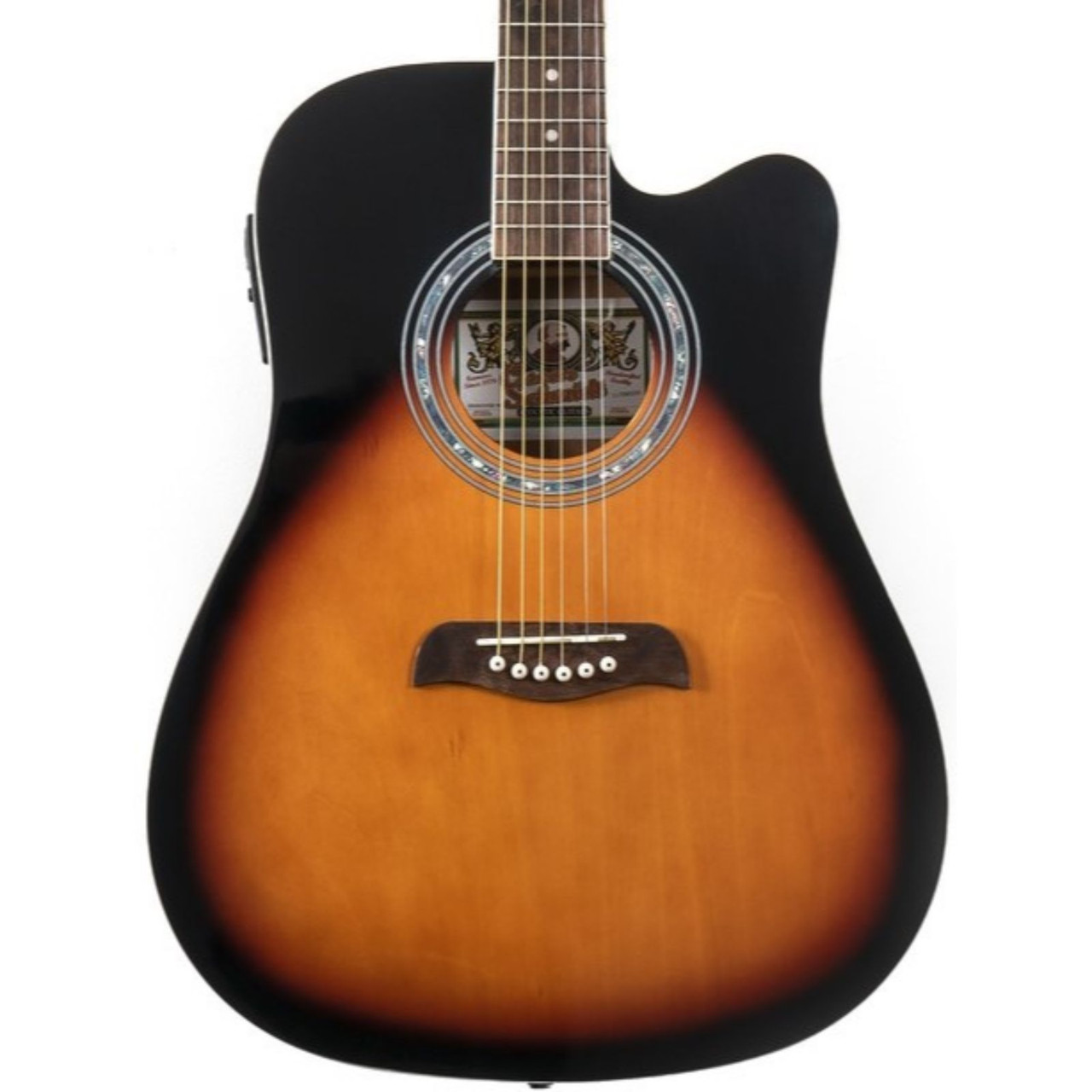 Oscar Schmidt OD45CEVSB Dreadnought Cutaway Acoustic Electric Guitar