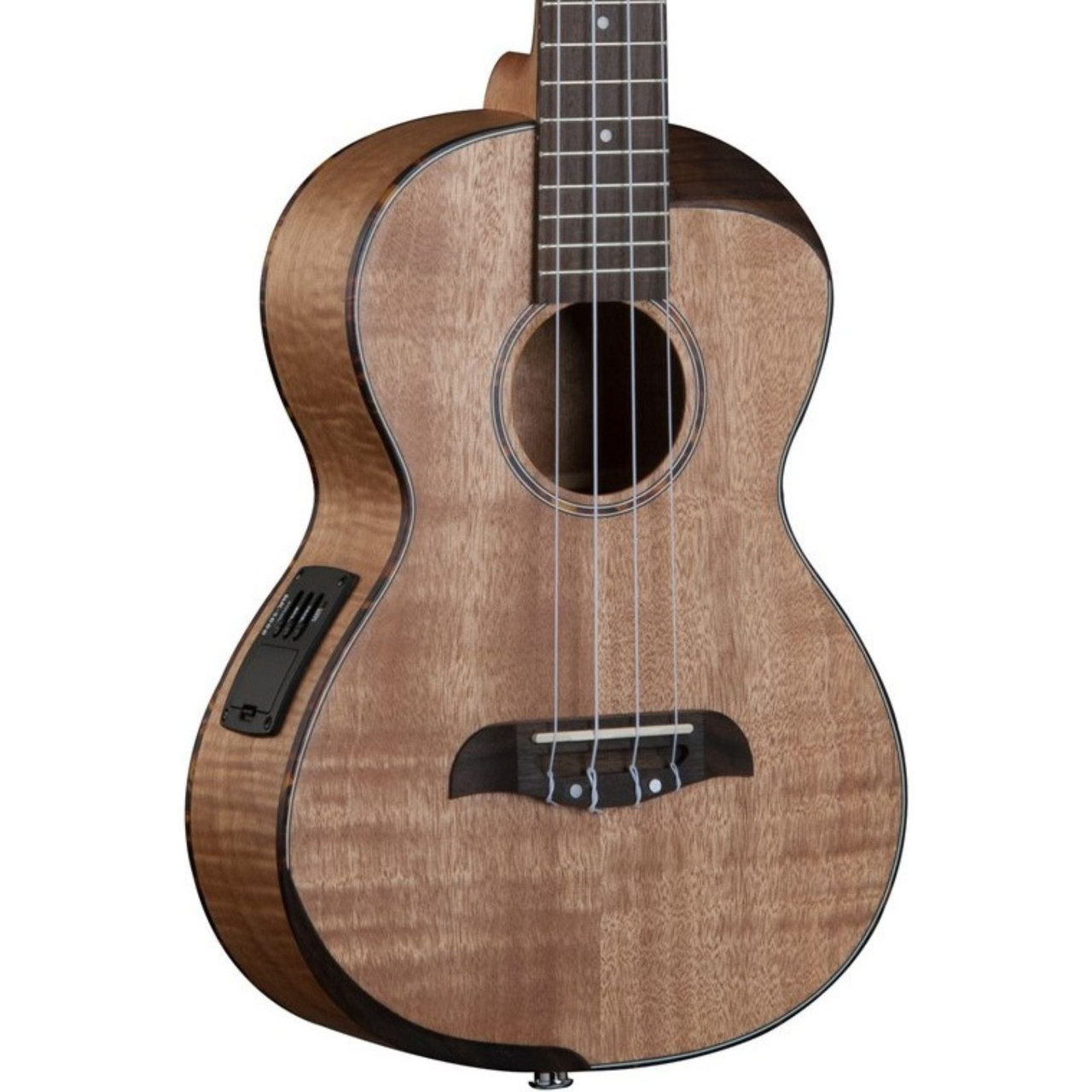 Oscar Schmidt OU800TE Comfort Series Acoustic Electric Tenor Ukulele, Flame  Maple