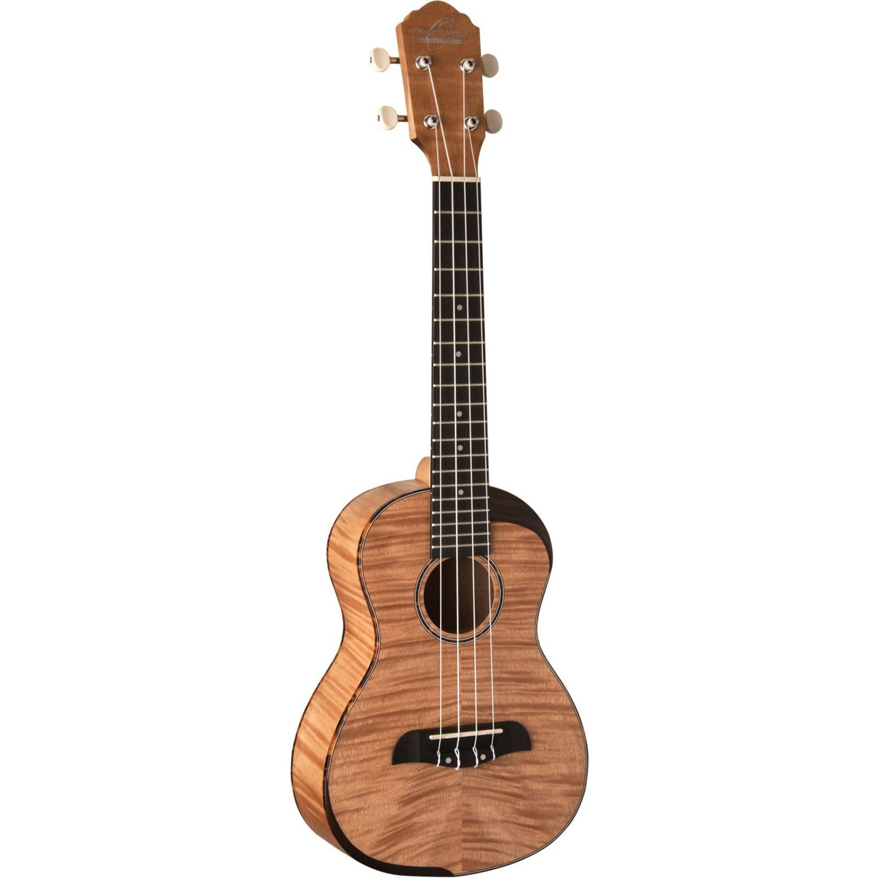 Oscar Schmidt OU800T Comfort Series Acoustic Tenor Ukulele, Flame Maple