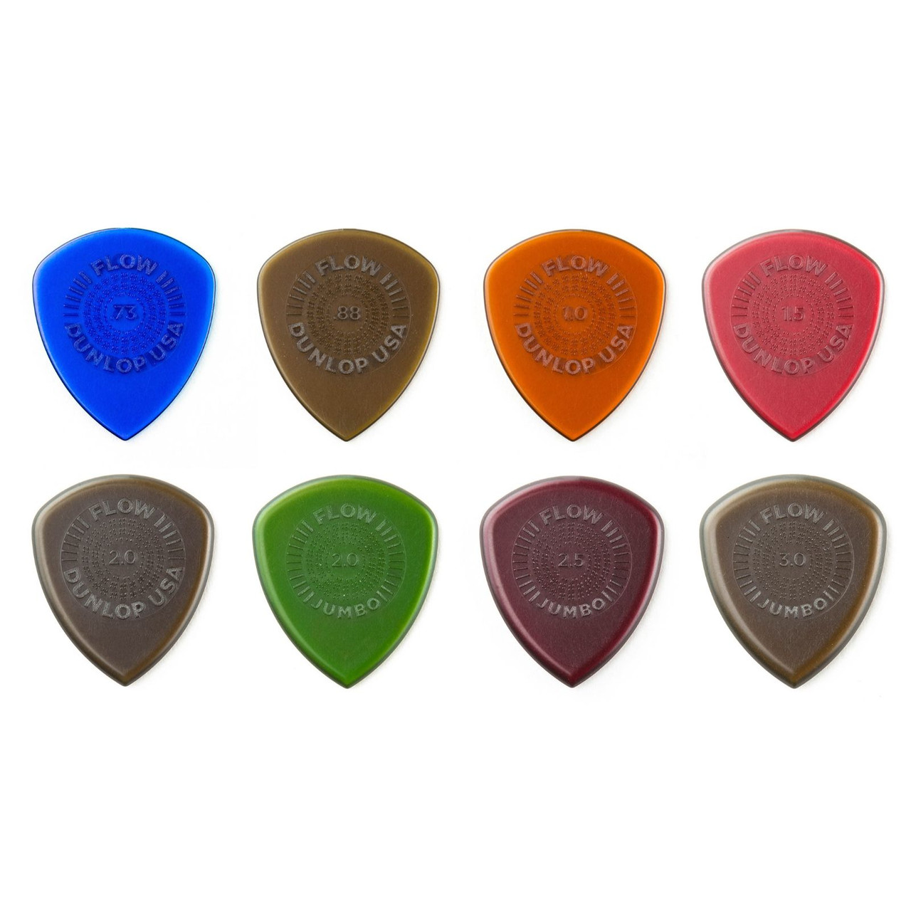 Dunlop PVP114 Flow Guitar Pick Variety Pack, 8 Pack (PVP114)