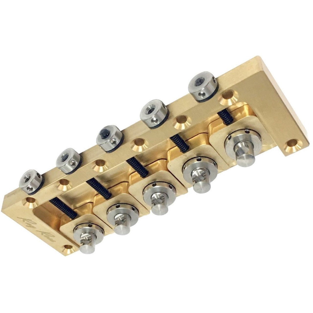 Ray Ross RRB517R Saddle-Less 5-String Bass Guitar Bridge, 17mm, Brass