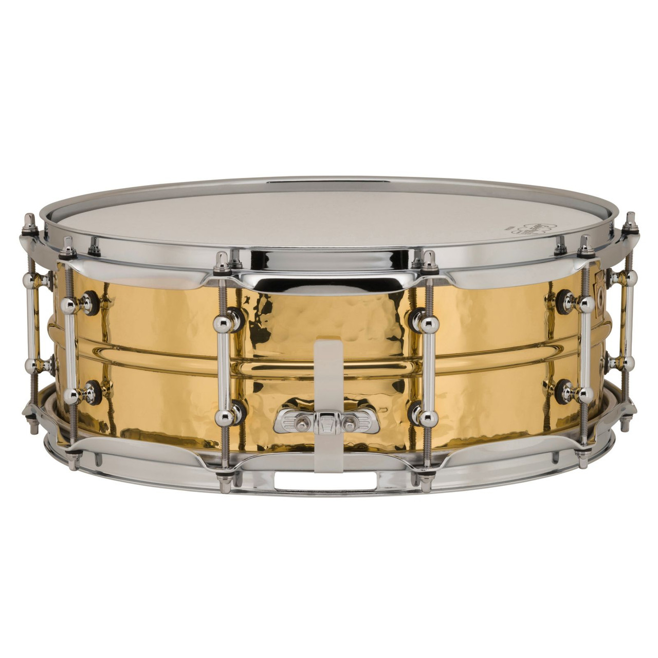 Ludwig LB420BKT 5"x 14" Supraphonic Hammered Brass Snare Drum with Tube Lugs  (LB420BKT)