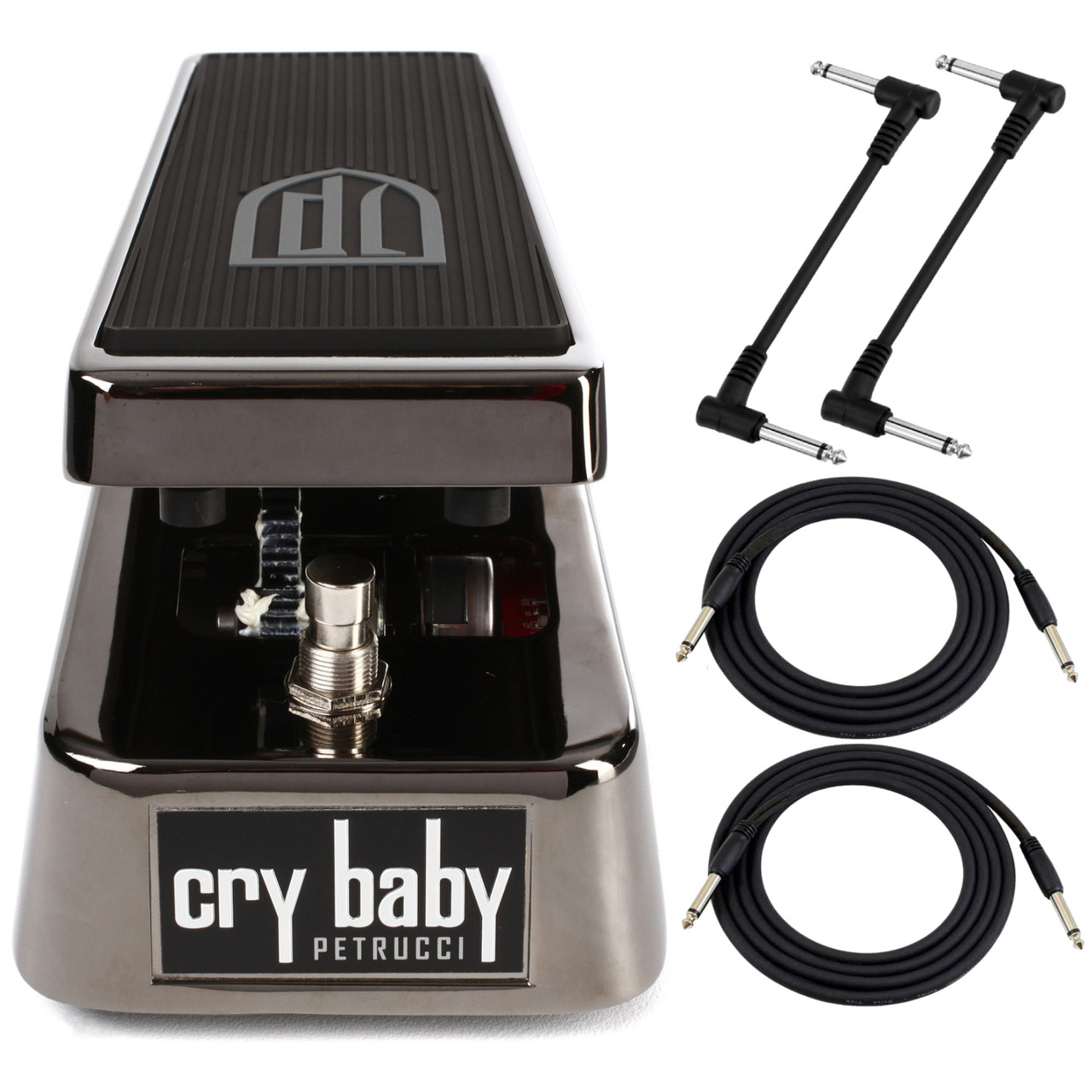 Dunlop JP95 John Petrucci Signature Cry Baby Wah Guitar Pedal Bundle with  Cables