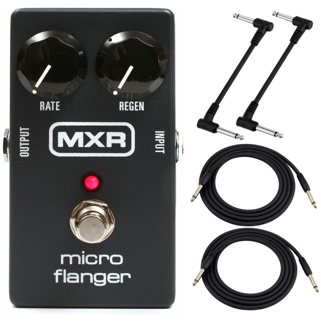 MXR M152 Micro Flanger Guitar Effects Pedal with Cables