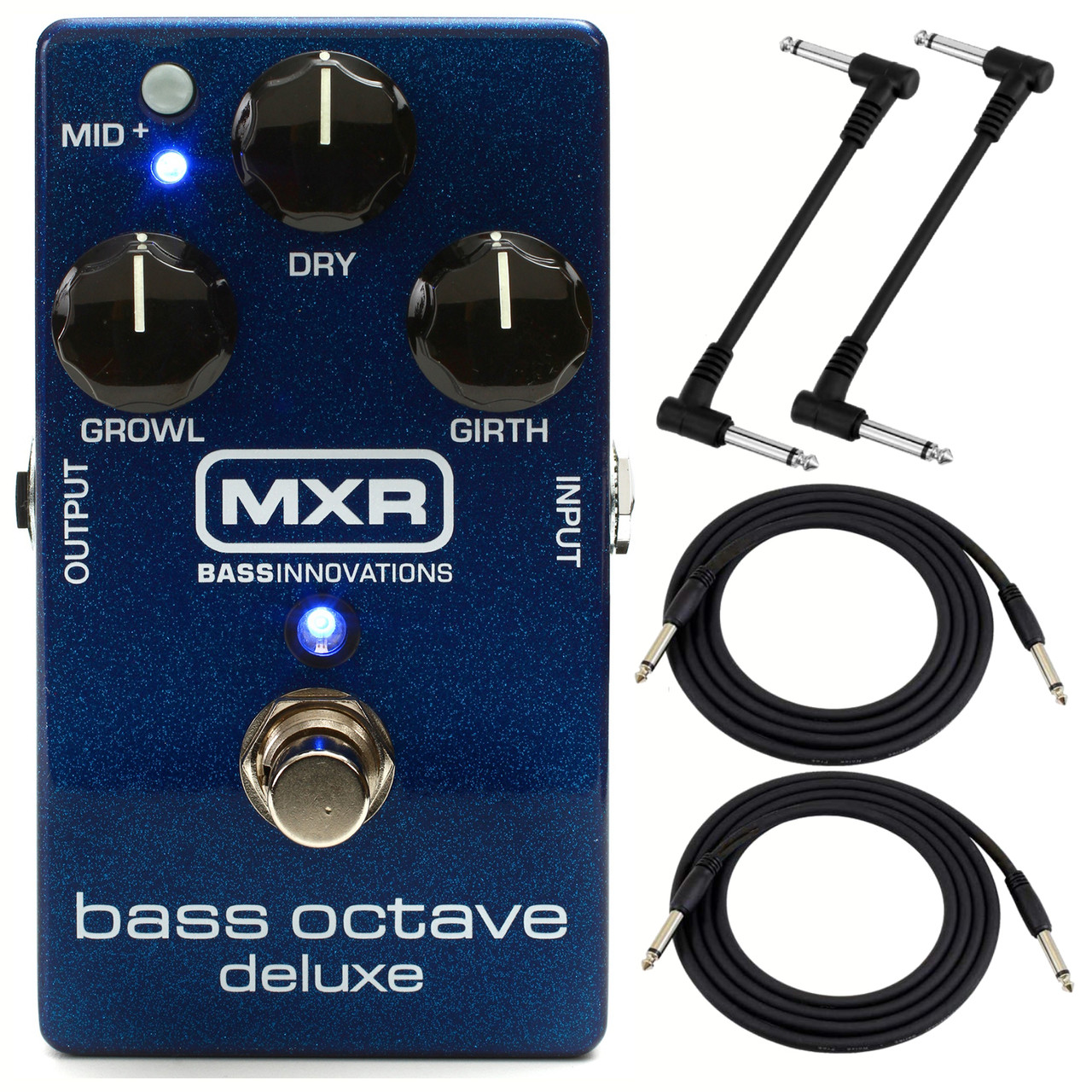 MXR M288 Bass Octave Deluxe Pedal with Cables