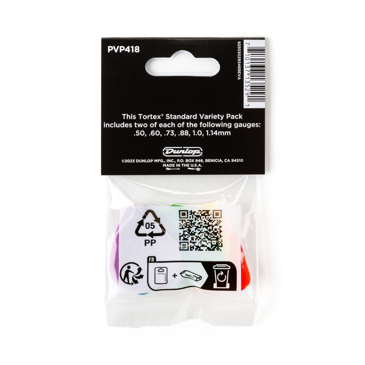 Dunlop PVP418 Tortex Standard Variety Pack Guitar Picks, 12-Pack