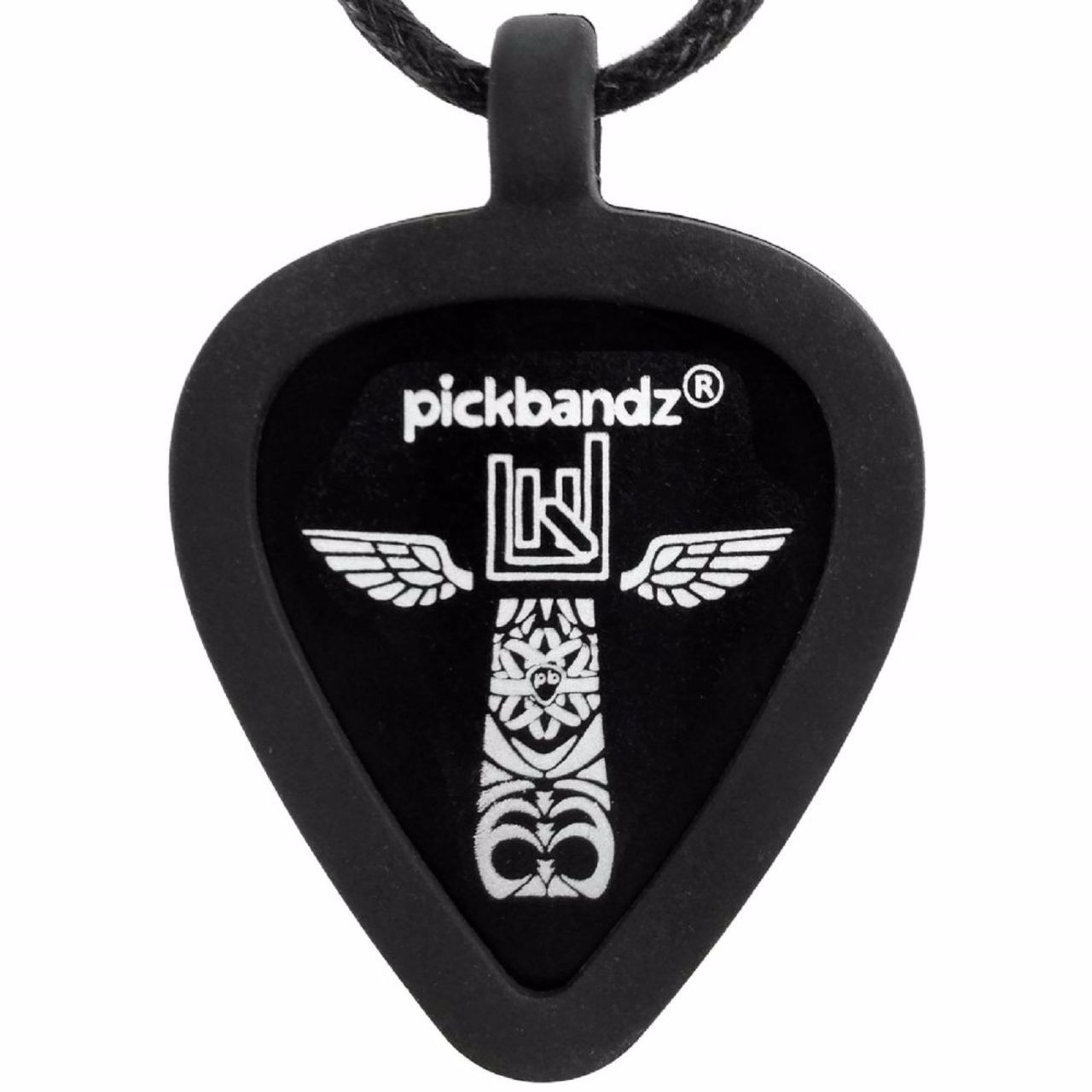 Pickbandz Rope Necklace with Guitar Pick Holder Pendant, Epic