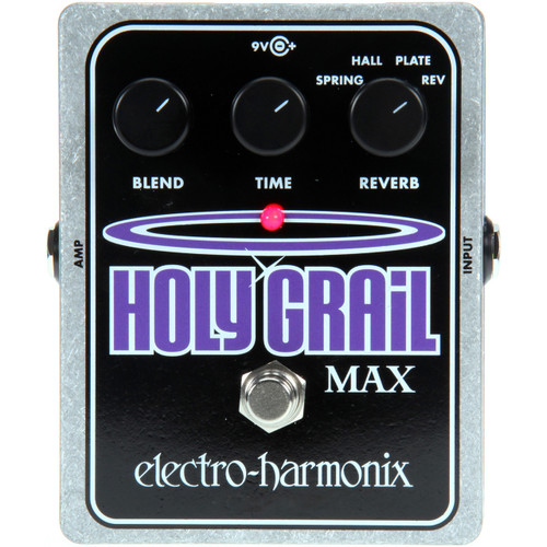 Electro-Harmonix EHX Holy Grail Max Reverb Effects Pedal w/ Power Supply (HOLYGRAILMAX)