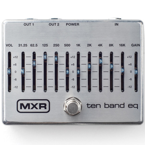 MXR M108S Ten Band EQ - 10 Band Graphic EQ Guitar Pedal, Silver