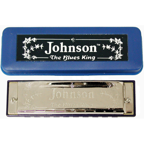 Johnson BK-520-B-FLAT Blues King Harmonica, Key of Bb - Single Harp with Case