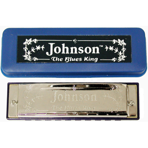 Johnson BK-520-D-FLAT Blues King Harmonica, Key of Db - Single Harp with Case