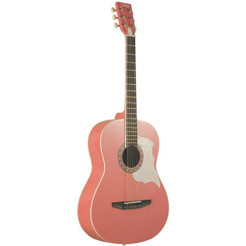 Johnson JG-100-PK Student Acoustic Guitar, Pink