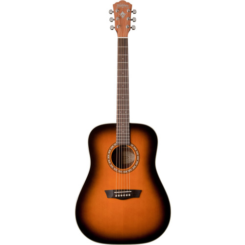 Washburn WD7SATB Harvest Dreadnought Acoustic Guitar, Tobacco Sunburst (WD7SATB)