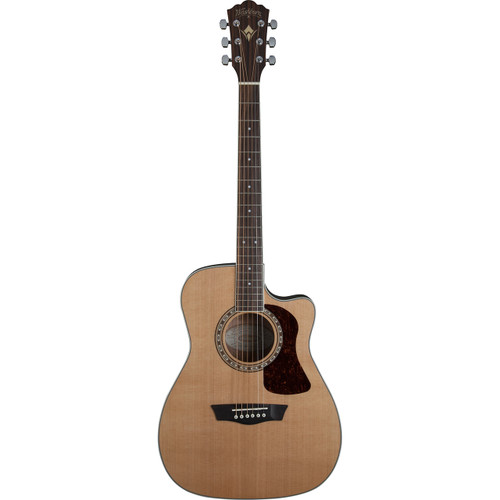 Washburn Heritage Series HF11SCE Folk Style Acoustic Electric Guitar, Natural (HF11SCE )