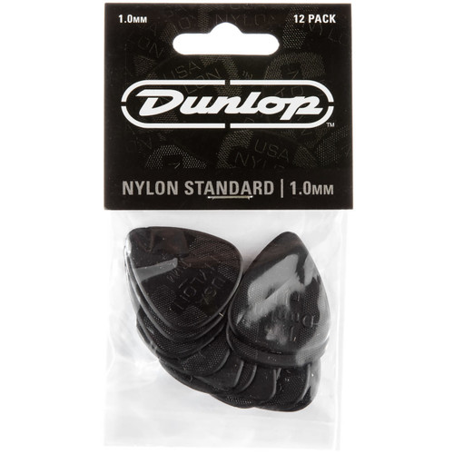 Dunlop 44P1.0 Nylon Standard Guitar Picks, 1.0mm, 12-Pack