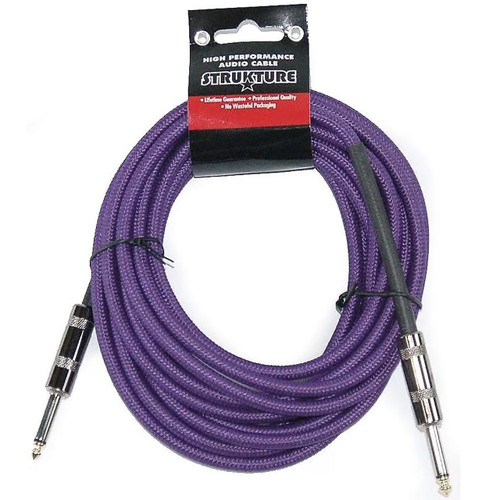 Strukture SC186PP 18.6ft Woven Guitar & Instrument Cable, Purple