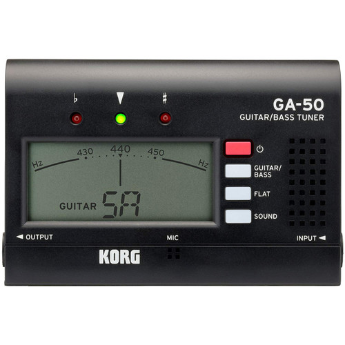 Korg GA50 Compact Guitar and Bass Tuner, Black