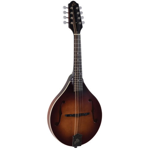 The Loar LM-110-BRB Honey Creek Hand-Carved A-Style Acoustic Mandolin, Brownburst