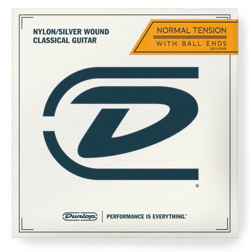 Dunlop DCV100NB Ball-End Classical Guitar Strings, Nylon/Silver Wound