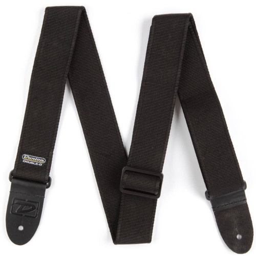 Dunlop DD40-09BK Double D Series X-Long Classic Guitar Strap, Black