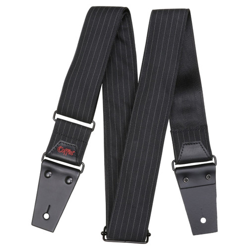 Coffin CFS-MORTI The Mortician Pinstripe Guitar Strap, Black

