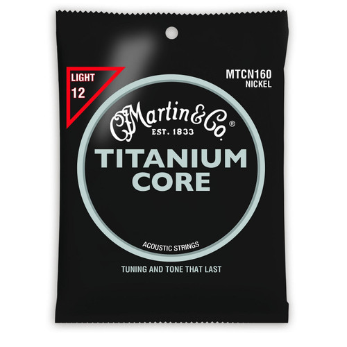 Martin MTCN160 Titanium Core Acoustic Guitar Strings, Light