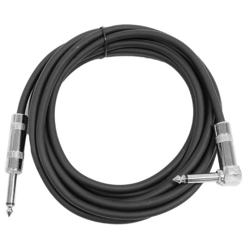 Perfektion 10ft Guitar, Bass, & Instrument Cable, 1/4" Right-Angle/Straight, PM103
