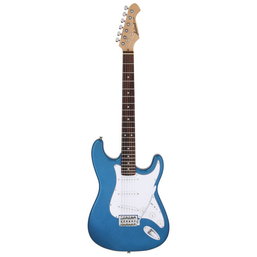 Aria Pro II STG-003 Solid Body Double Cutaway Electric Guitar, Metallic Blue

