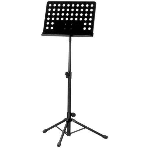 Guardian SM-051 Heavy Duty Deluxe Music Stand with Punched Holes, Black