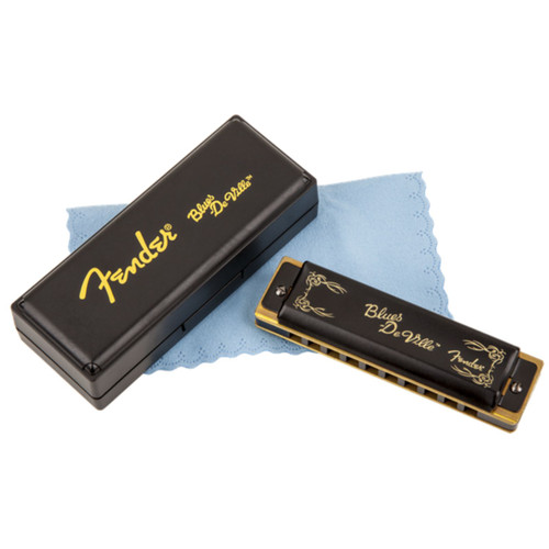 Fender Blues DeVille 10-Hole Diatonic Harmonica with Case, Key of F (099-0702-005)