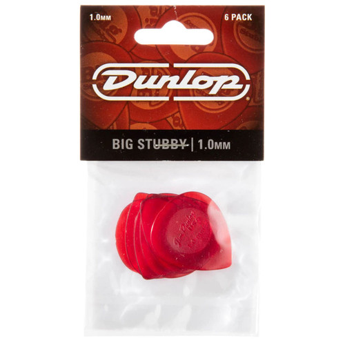 Dunlop 475P1.0 Big Stubby Guitar Picks, 1.0mm, 6-Pack (475P1.0)