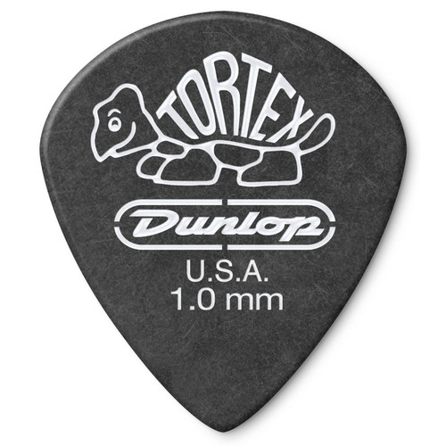 Dunlop 482P1.0 Tortex Pitch Black Jazz III Guitar Picks, 1.0mm, 12-Pack (482P1.0)