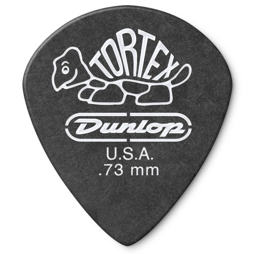 Dunlop 482P.73 Tortex Pitch Black Jazz III Guitar Picks, .73mm, 12-Pack (482P.73)