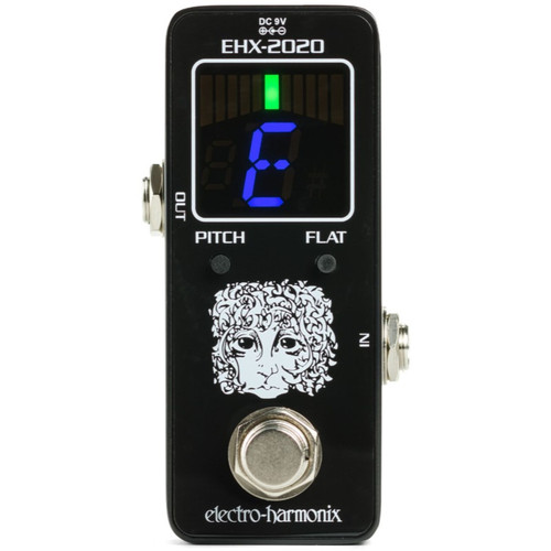 Electro-Harmonix EHX-2020 Chromatic Tuner Guitar Effects Pedal with Power Supply (EHX-MINI-TUNER)